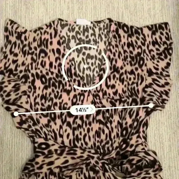 MEDIUM LEOPARD CHEETAH DRESS WITH FLUTTER SLEEVES - Picture 13 of 13